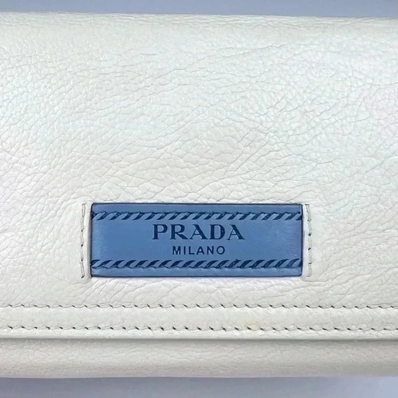 Prada Vanilla Leather Etiquette Continental Wallet - Picture 4 of 10
